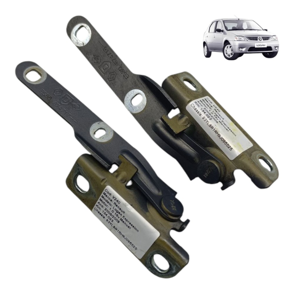 Par Dobradiça Capô Renault Logan 2007 2008 2009 2010 2011 12 1
