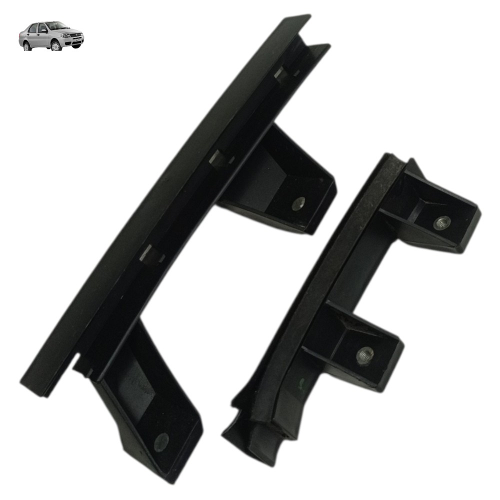 Par Guia Vidro Dianteira Esquerda Fiat Siena Palio 2010 2011 Preto 1