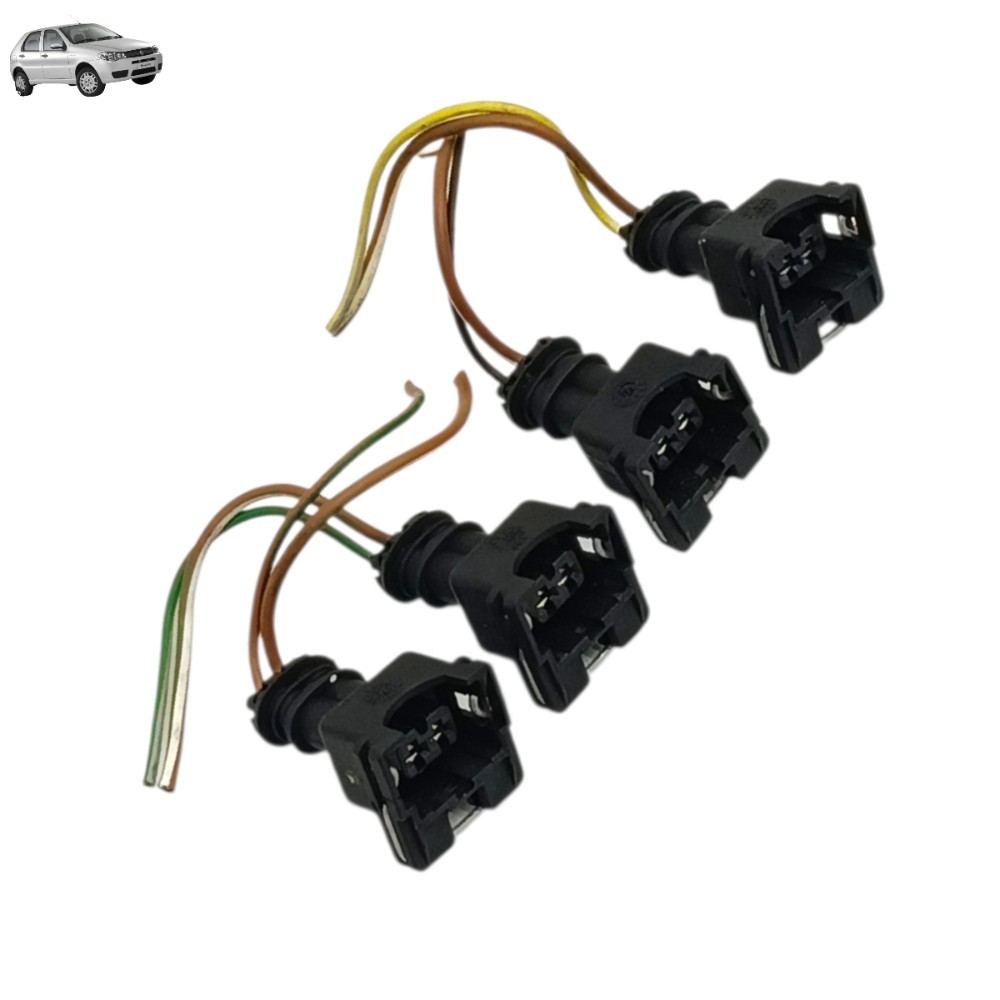 Jogo Plug Bico Injetor Fiat Palio Fire 1.0 Flex 2007 2008 12
