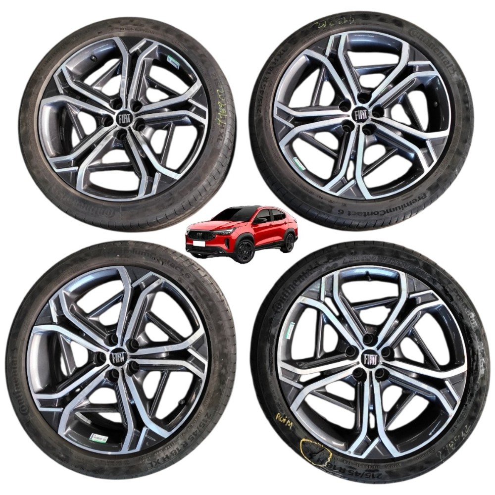 Jogo roda aro 18 5×98 Fiat Fastback Limited Edition abarth