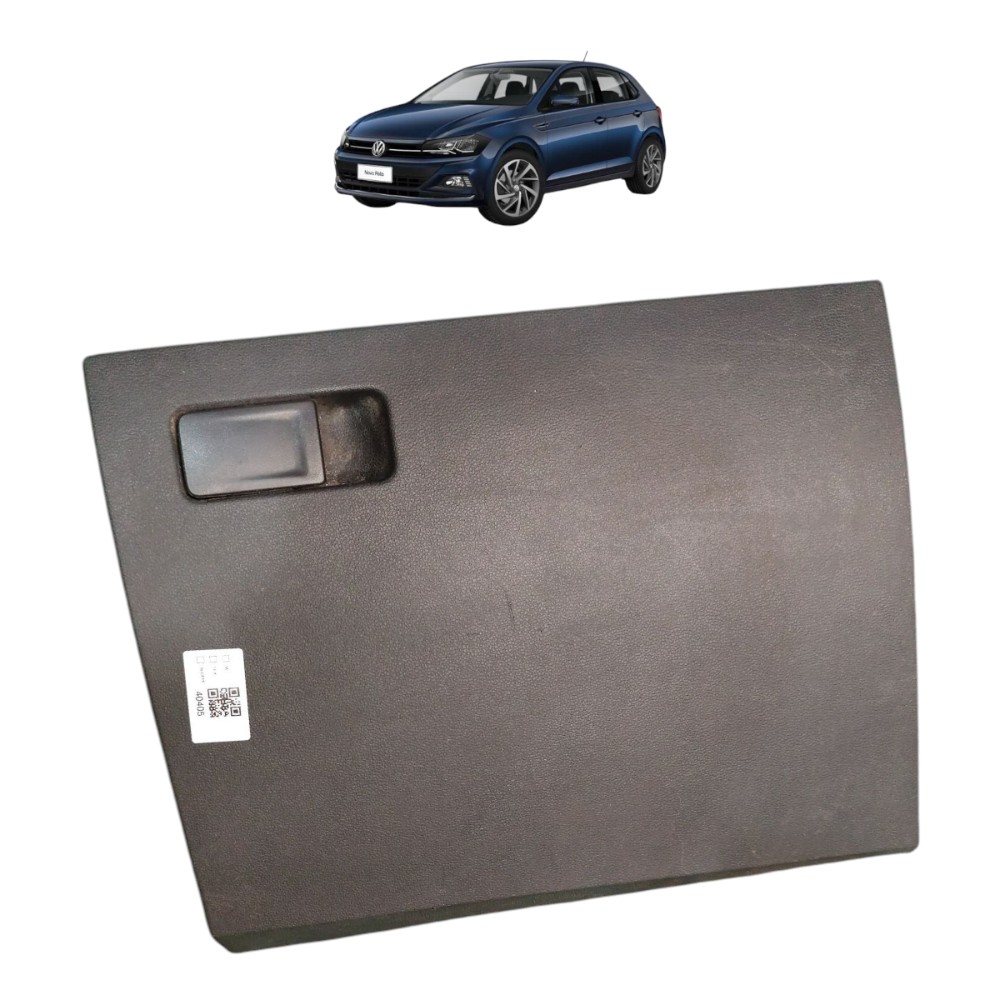 Tampa Porta Luvas Vw Polo 2018 2019 2020 2021 2022 Cor Preto 1