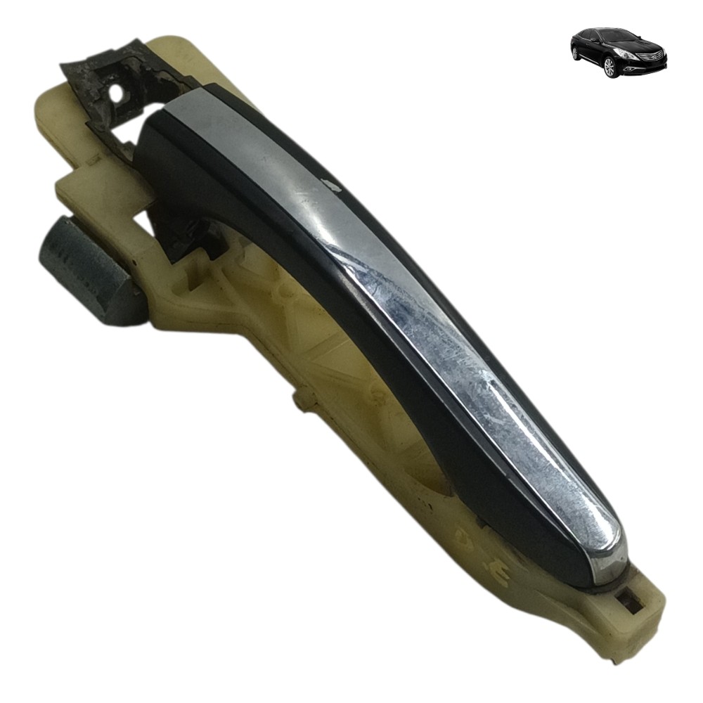 Maçaneta Externa Dianteira Esquerda Hyundai Azera 2007 2008 Preto E Cromado Dianteira 1