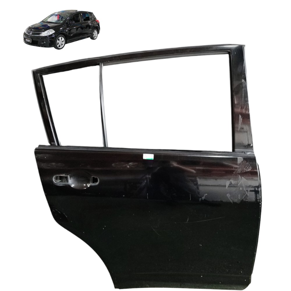 Porta Traseira Direita Nissan Tiida 2012 2011 2010 09 08 07 Traseira Direito Preto 1