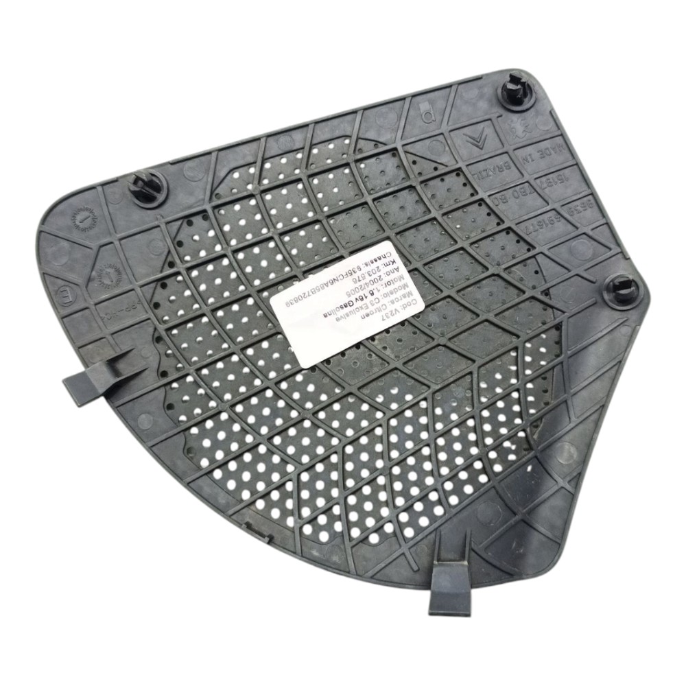 Tela Alto Falante Porta Traseira Esquerda Citroen C3 2005 06 Preto 3