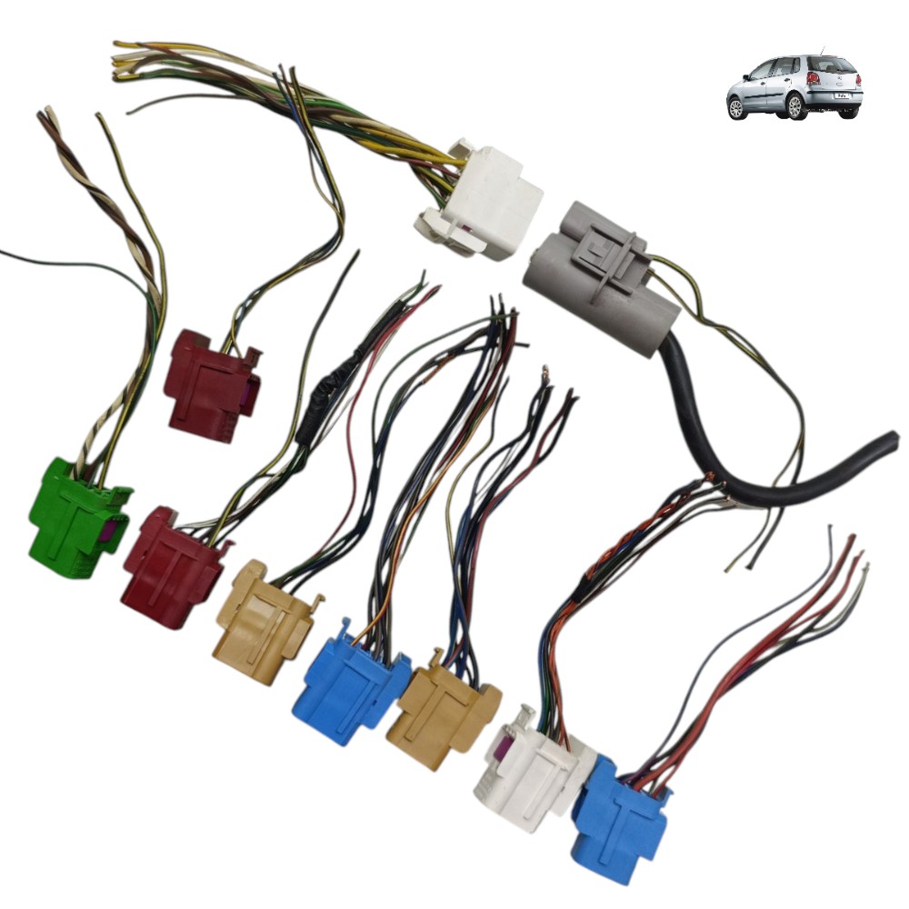 Jogo Plug Conector Caixa Fusível Relé Vw Polo 1.6 Flex 2008 1