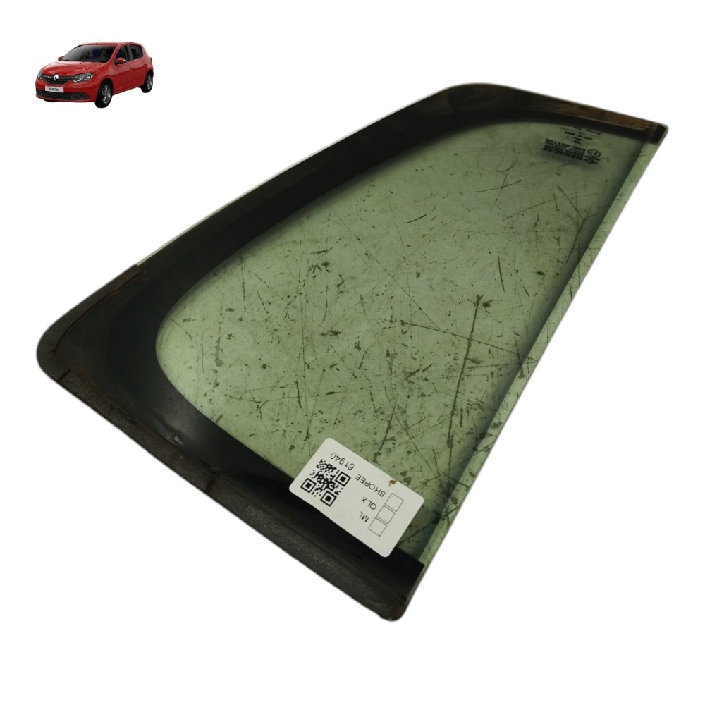 Vidro Fixo Traseiro Esquerdo Renault Sandero 2016 2017 2018