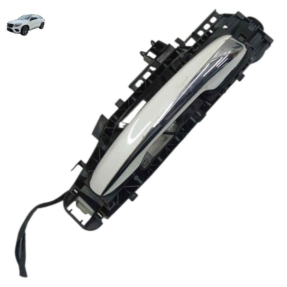 Maçaneta Externa Dianteira Direita Mercedes Gle 43 2017 2018 Branco E Cromado Dianteira 1