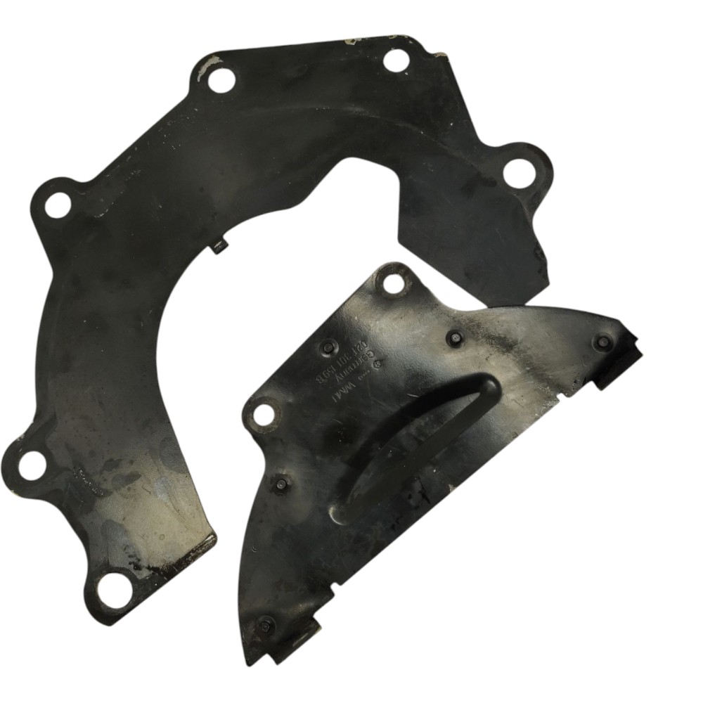 Par Flange Chapa Protetor Motor Vw Fox Polo 1.0 2009 2008 07 3