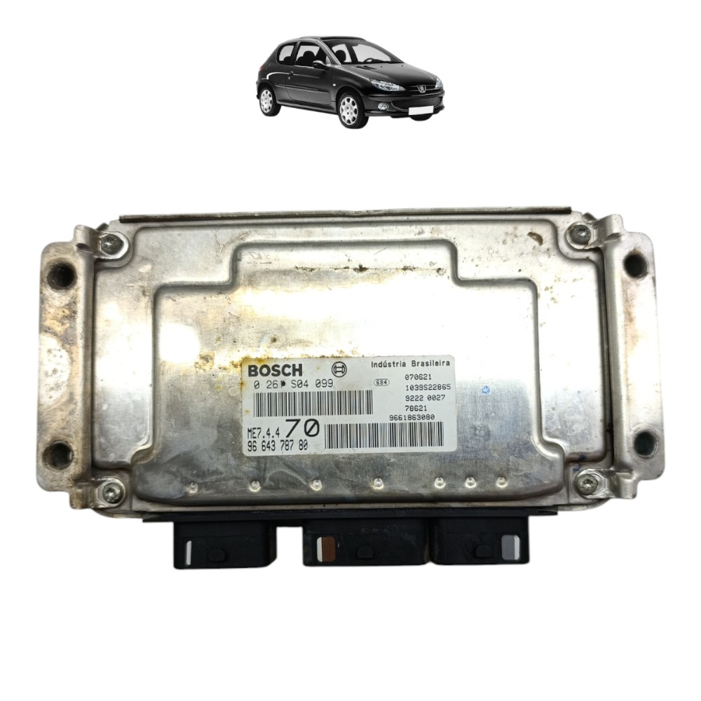 Módulo Injeção Peugeot 206 1.4 Flex 2007 2008 Me7.4.470 1