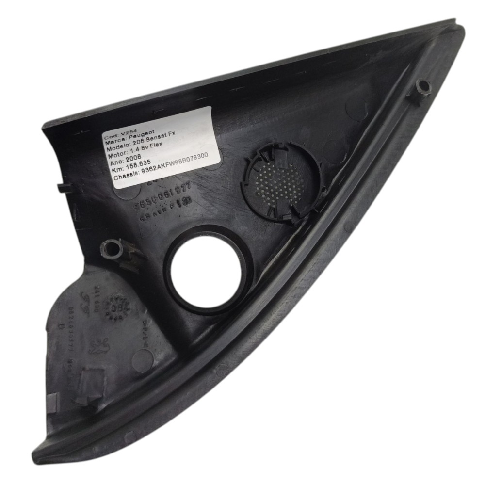 Acabamento Interno Retrovisor Direito Peugeot 206 2007 2008 Preto 3