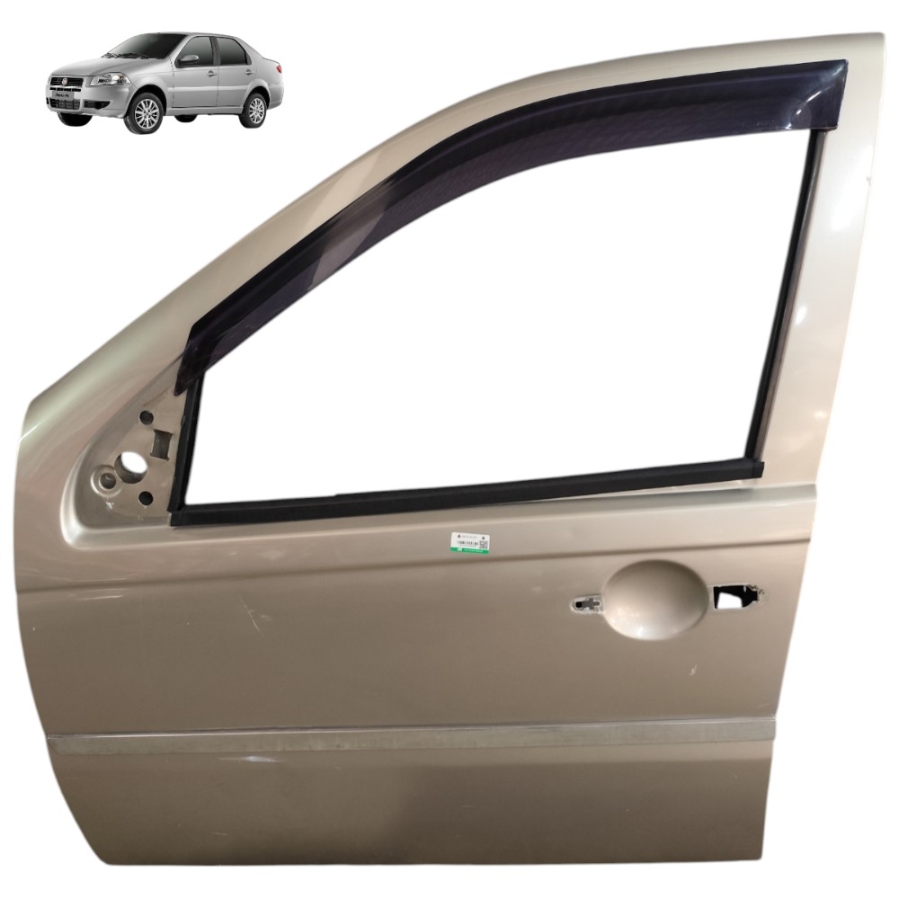 Porta Dianteira Esquerda Fiat Siena 2008 2009 2010 Detalhe Dianteira Esquerdo Bege 1