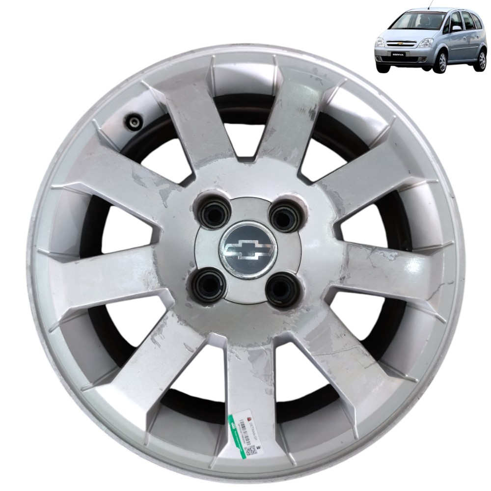 Roda Liga Leve Aro 15 4×100 Gm Meriva Prisma Corsa Reformar Cinza 1
