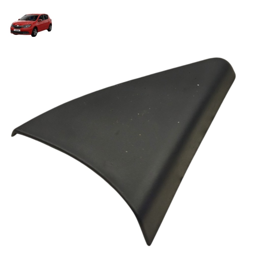 Moldura Interna Retrovisor Direito Renault Sandero 2016 2017 Preto 1