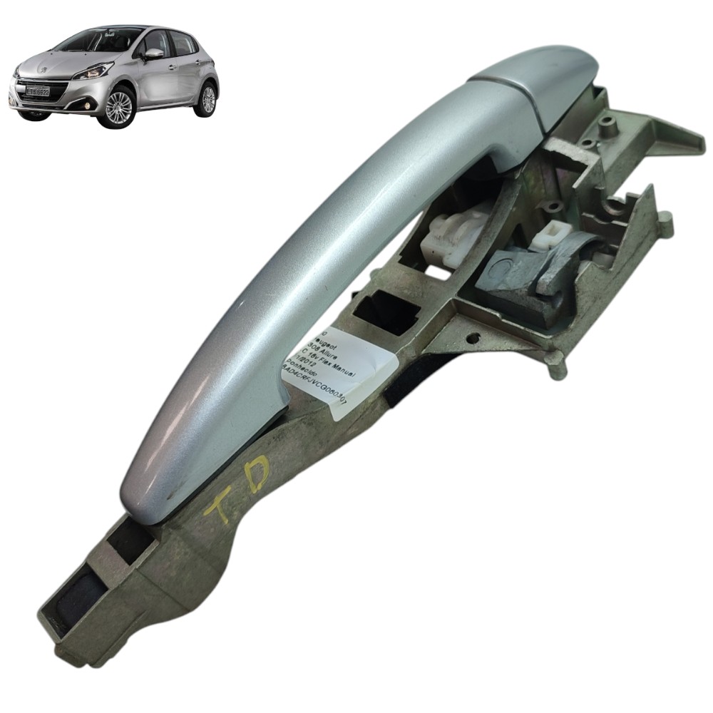 Maçaneta Externa Lado Direito Peugeot 308 2011 2012 2013 14 – Prata – Dianteira/traseira 1