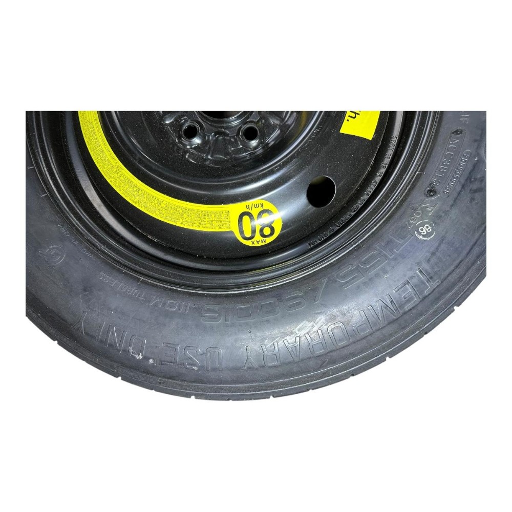 Roda estepe fino aro 16 pneu 155 90 Fiat Toro 2.0 2025 5×110 4