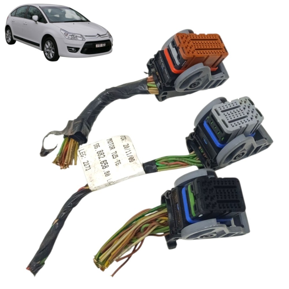 Jogo Plug Conector Módulo Injeção Citroen C4 1.6 16v 2010