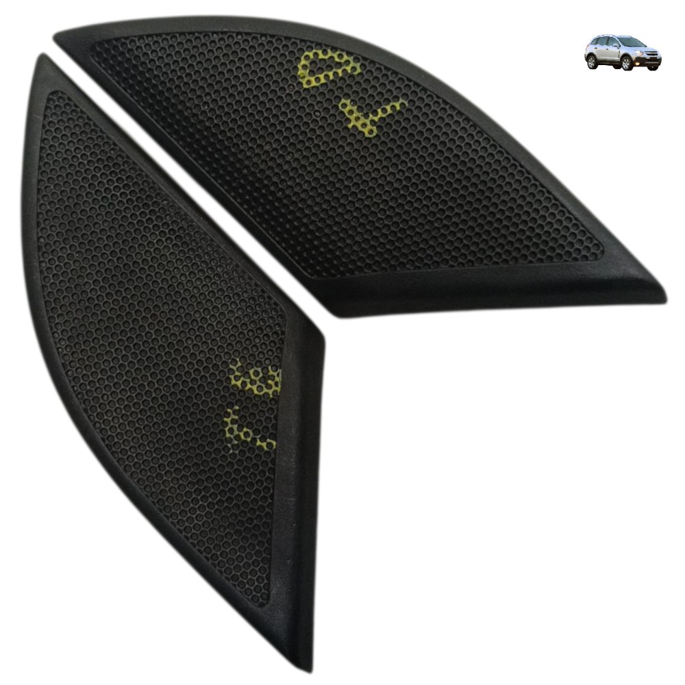 Par Moldura Tweeter Traseiro Gm Captiva 2009 2010 2011 2012 Preto 1