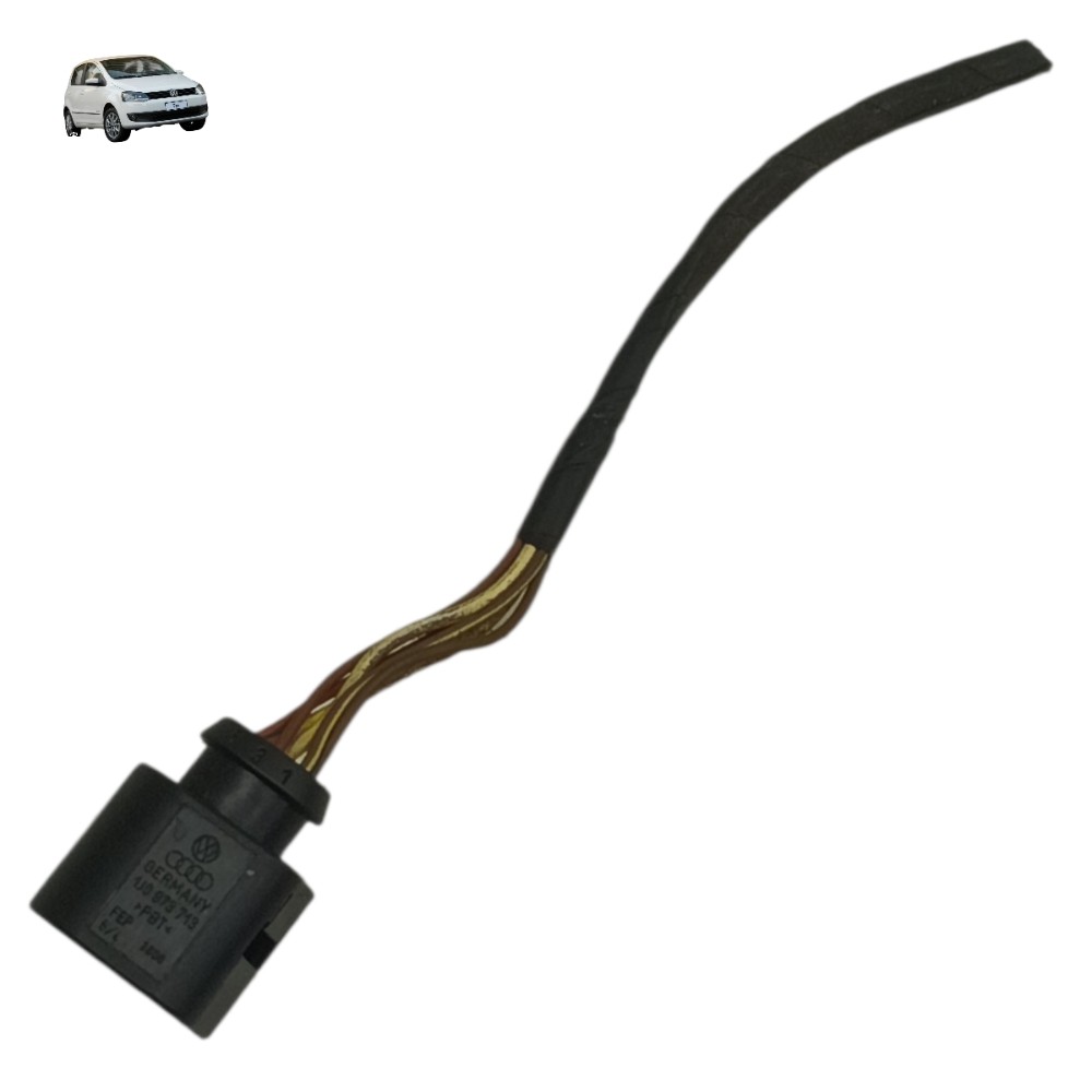 Plug Conector Fechadura Porta Dianteira Esquerda Vw Fox 2014