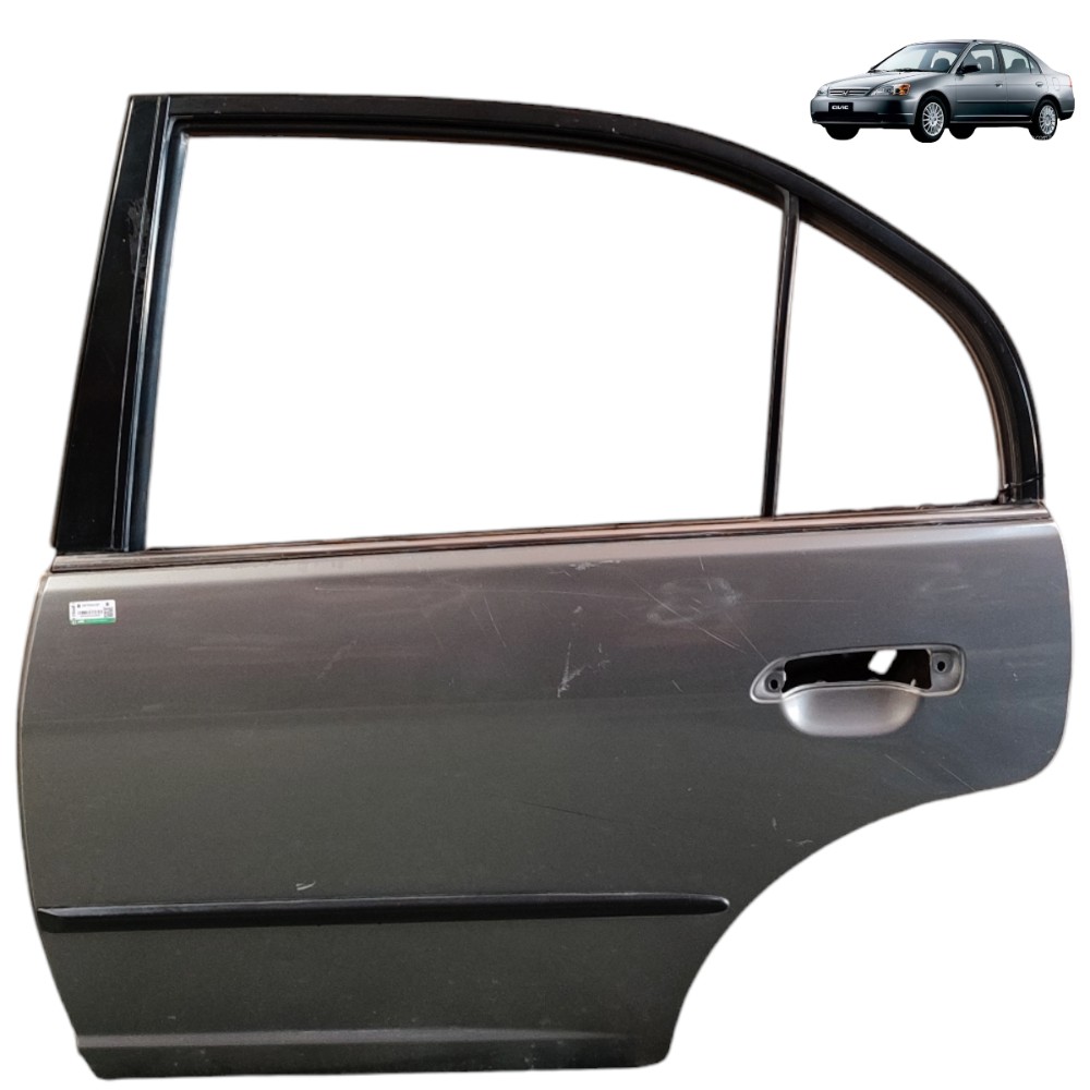 Porta Traseira Esquerda Honda Civic G7 2001 2002 03 04 05 06 Traseira Esquerda Cinza 1