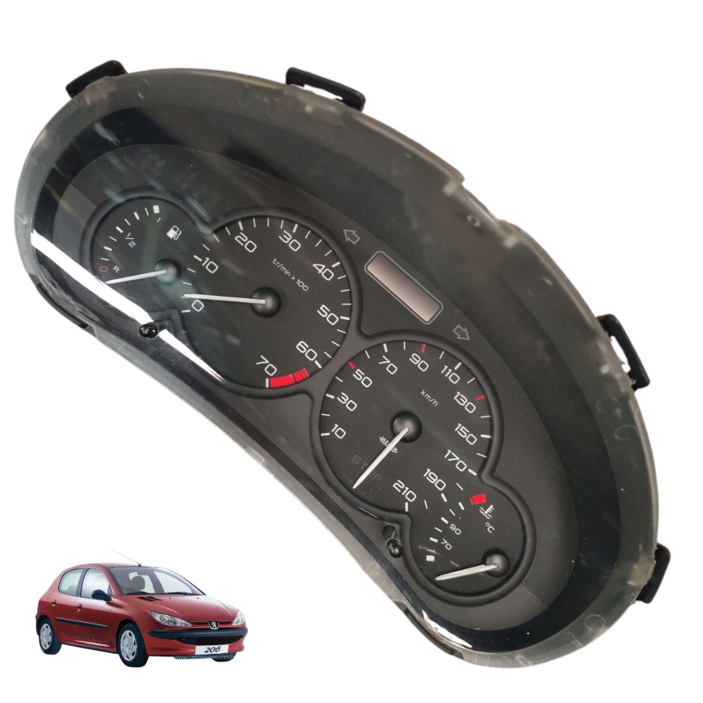 Painel Instrumentos Peugeot 206 Sensation 1.4 Flex 2008 2009 Preto 1