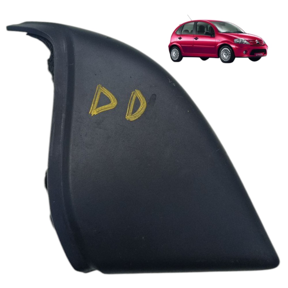 Acabamento Interno Retrovisor Direito Citroen C3 2004 2005 Preto