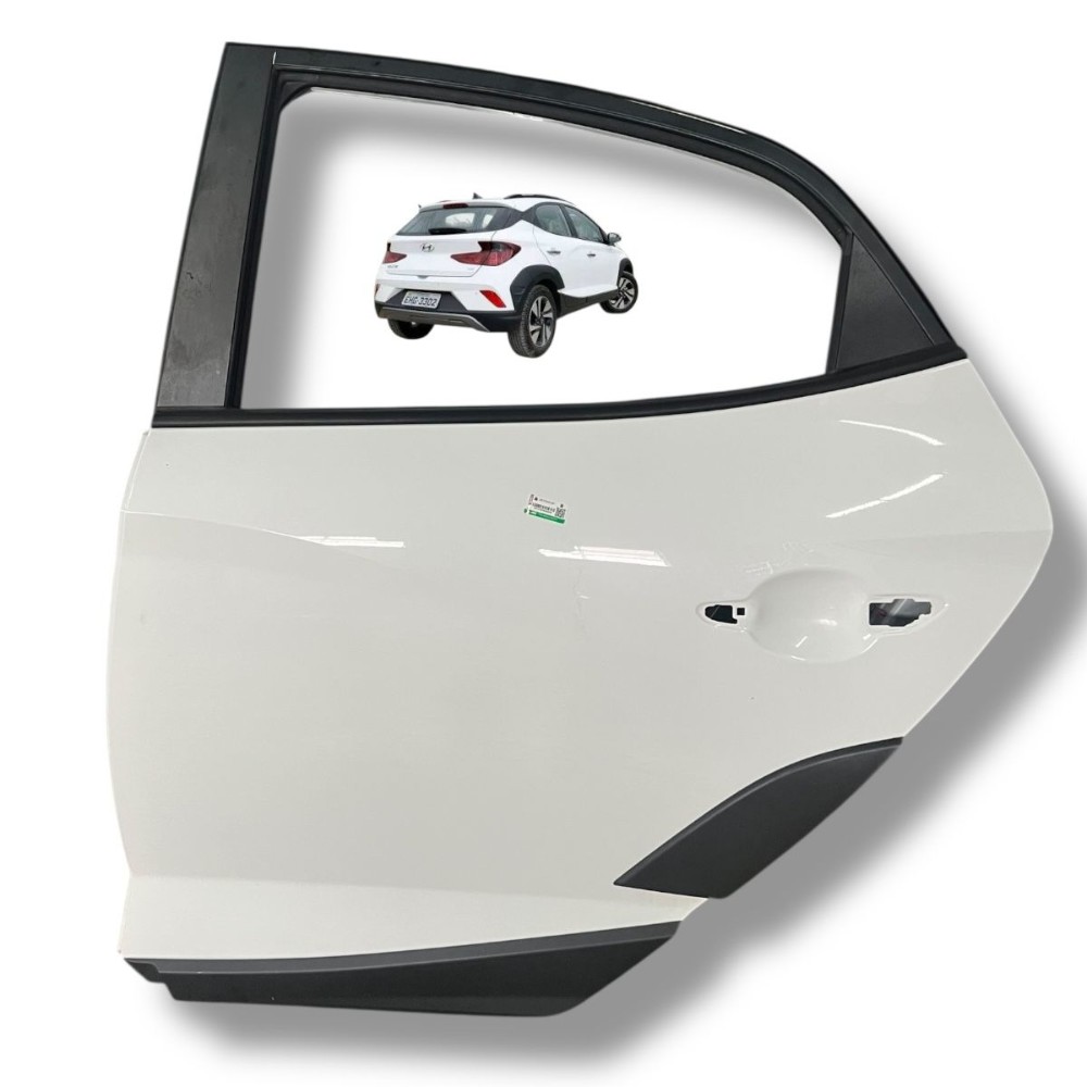 Porta Traseira Esquerda Hyundai Hb20x Hatch 2020 2021 2022 Traseira Esquerda Branco 1