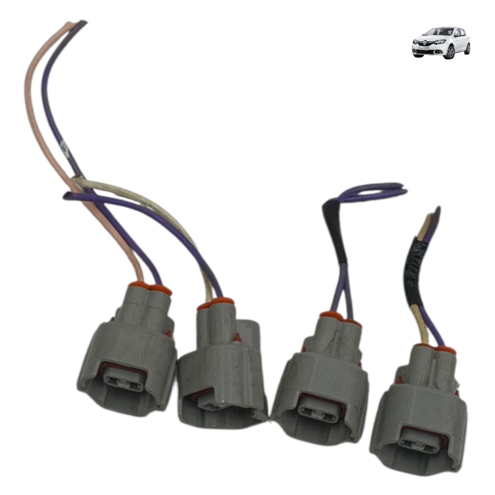 Jogo Plug Bico Injetor Renault Sandero 1.6 16v Flex 2018 19