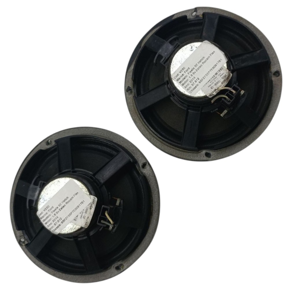 Par Alto Falante Porta Ford Fiesta 2008 2009 2010 2011 2014 Preto 4