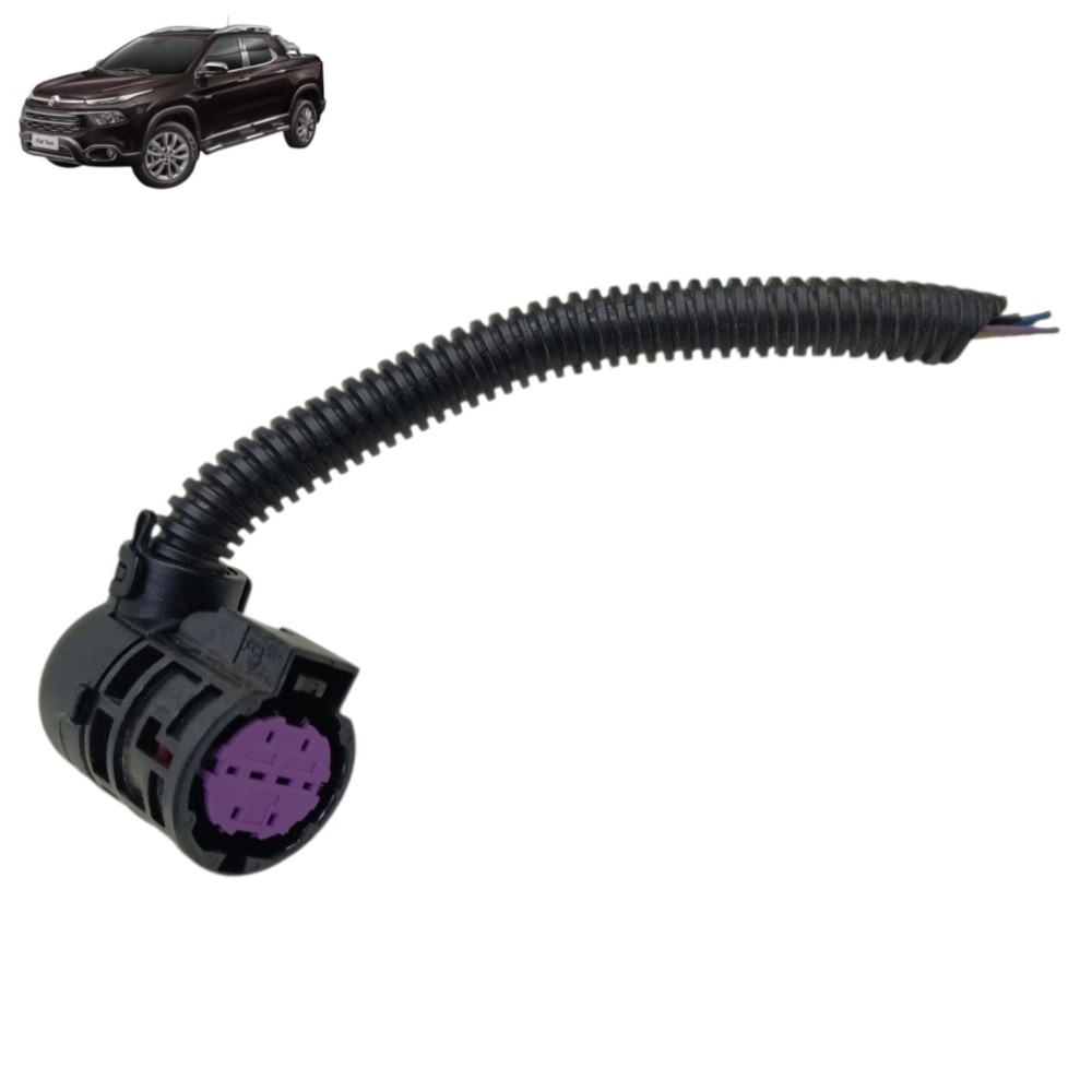 Plug conector farol direito superior fiat toro 2021 2020 19