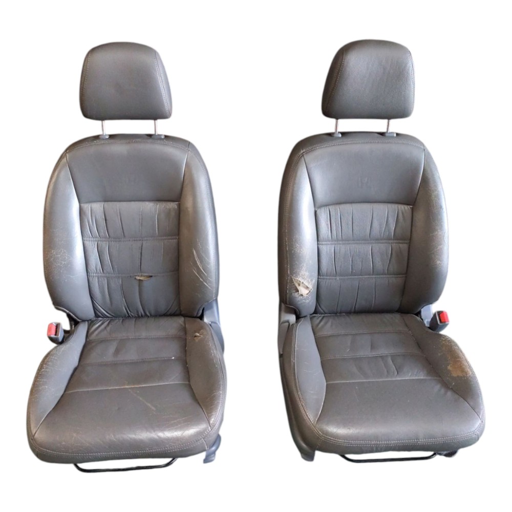 Jogo Banco Couro Honda Civic G7 2001 2002 2003 2004 2005 Cinza 2