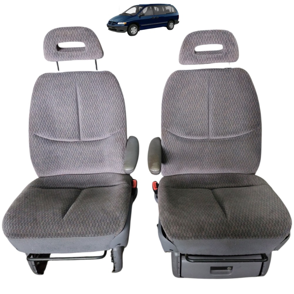 Par banco dianteiro tecido Chrysler Grand Caravan 2000 2001 1
