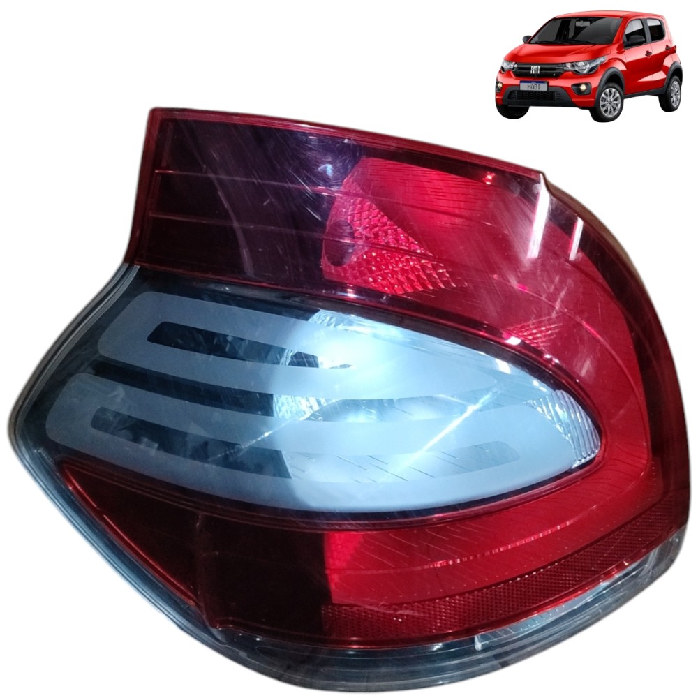 Lanterna Esquerda Fiat Mobi Easy 2017 2018 2019 2020 2021 22 Esquerdo/motorista Transparente 1