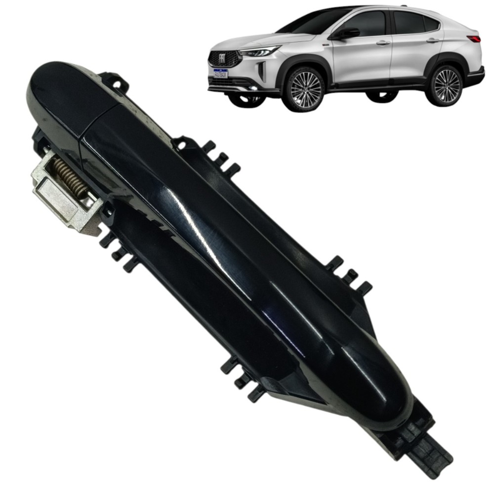 Maçaneta Externa Traseira Esquerda Fiat Fastback 2023 2024 Preto Traseira