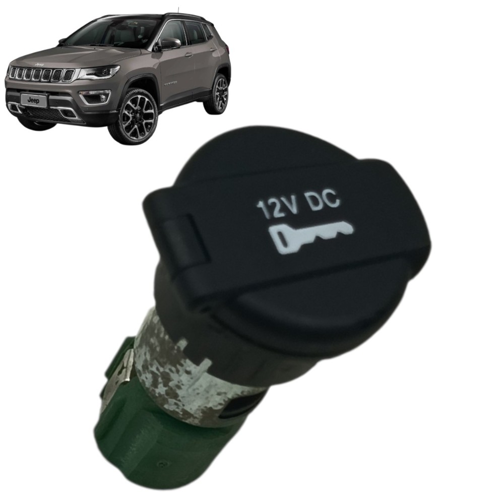 Tomada acendedor 12V jeep Compass 2018 2019 2020 2021 2022