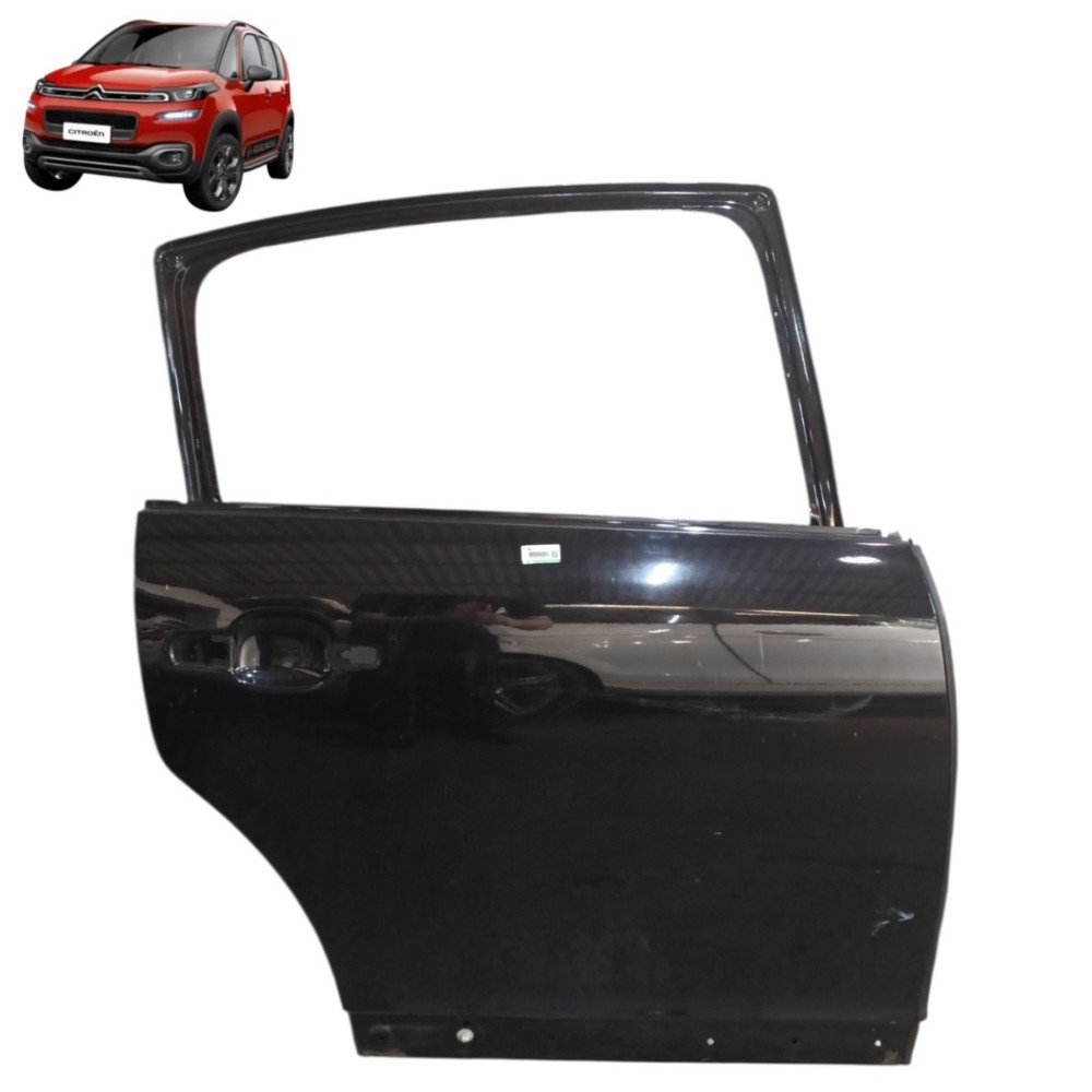 Porta Traseira Direita Citroen C4 Hatch 2009 2010 2011 2012 Traseira Direita Preto