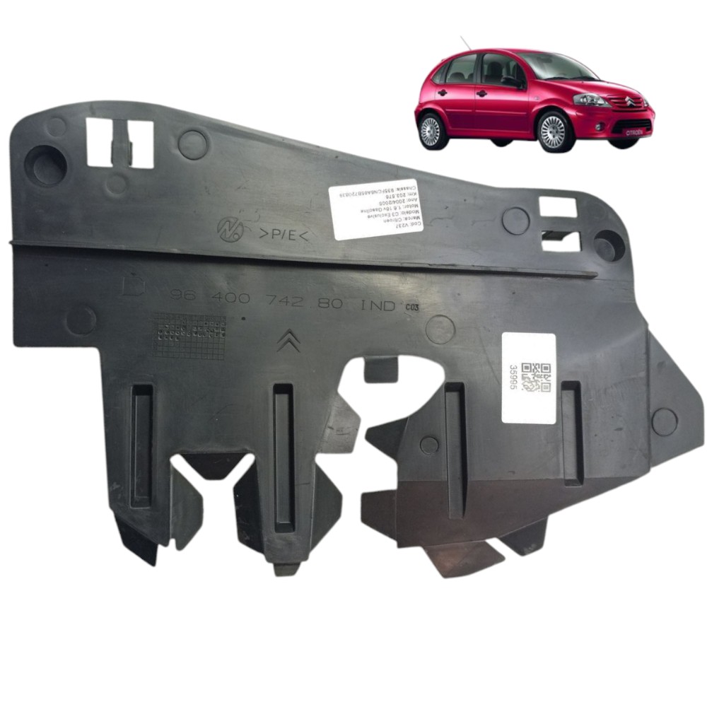 Defletor Lateral Direito Radiador Citroen C3 2004 2005 2006