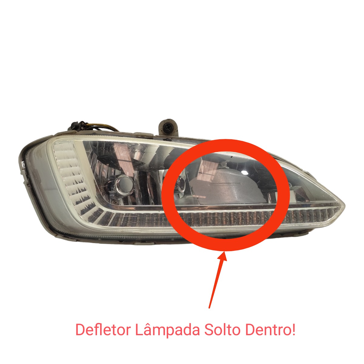 Farol Milha Direito Hyundai Santa Fé 2015 Pequeno Detalhe Transparente 1