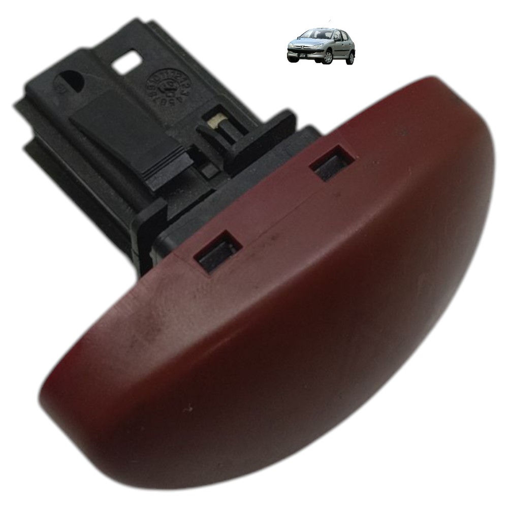 Botão Pisca Alerta Peugeot 206 207 2007 2008 2009 2010 2011 1