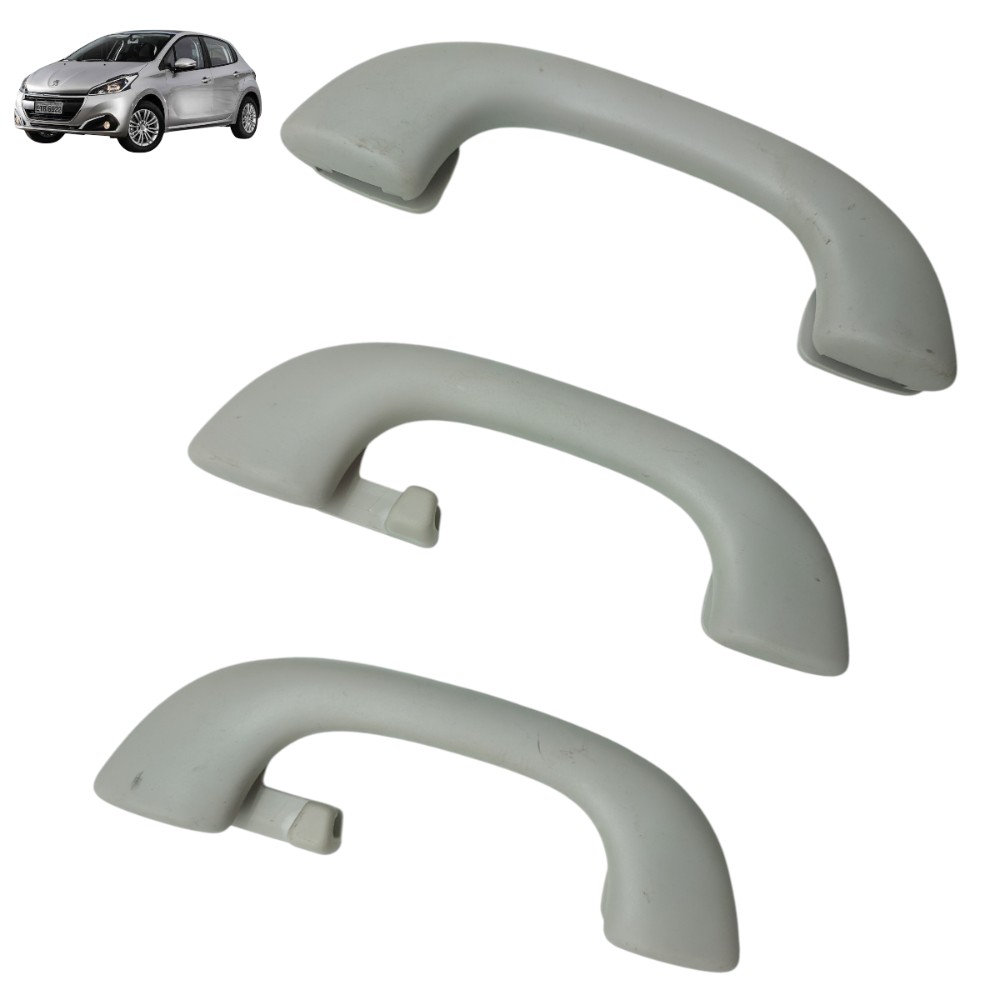 Jogo Pqp Mão Alça Teto Peugeot 308 2010 2011 2012 2013 2014 Cinza 1