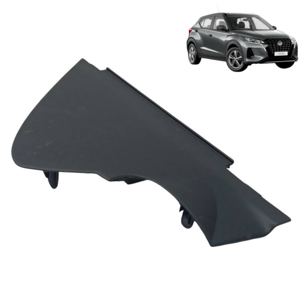 Acabamento Esquerdo Painel Nissan Kicks 2024 2023 2022 Preto Moldado
