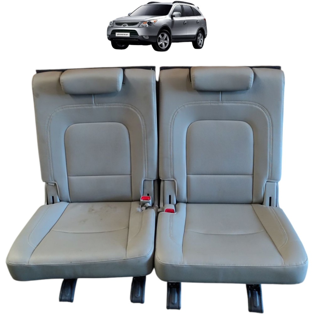 Par Banco Couro Traseiro 7 Lugar Hyundai Veracruz 2008 2012 Cinza 1