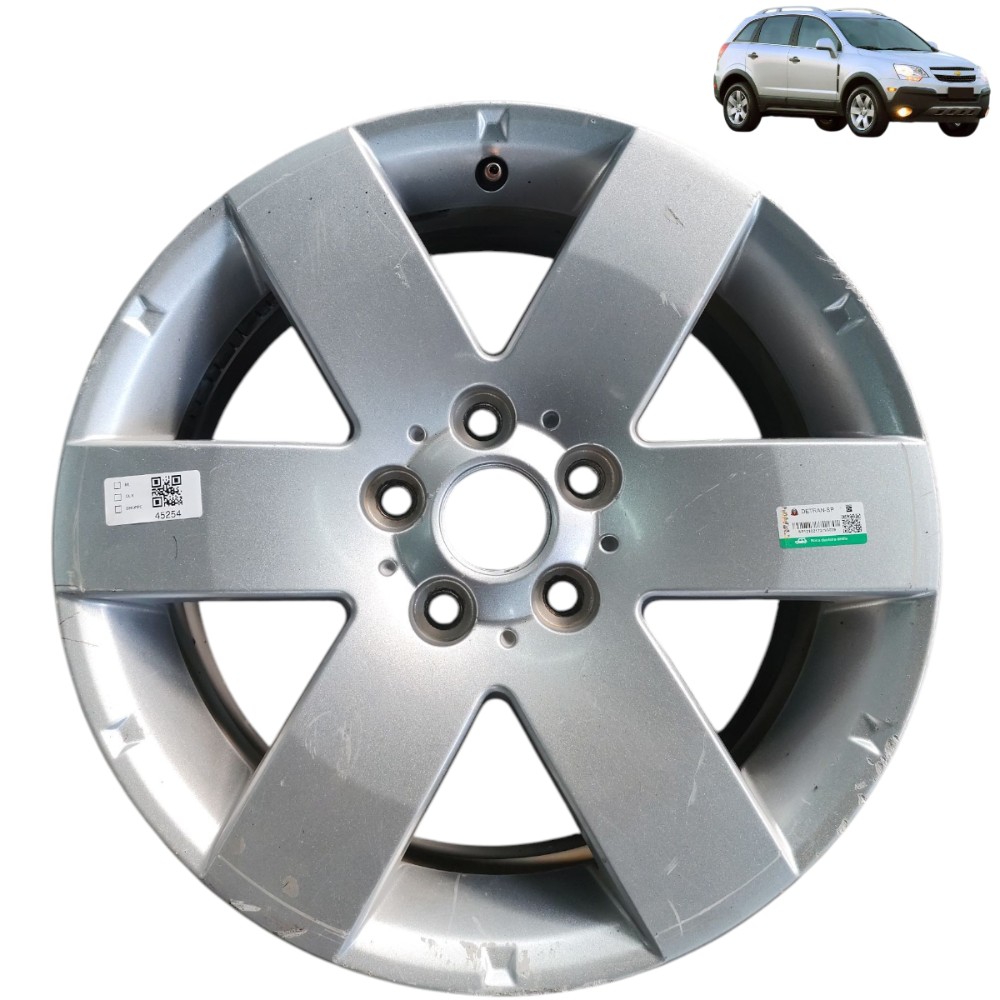 Roda Avulsa Aro 17 5×114,3 Gm Captiva 2010 2009 2008 – Cinza Claro 1