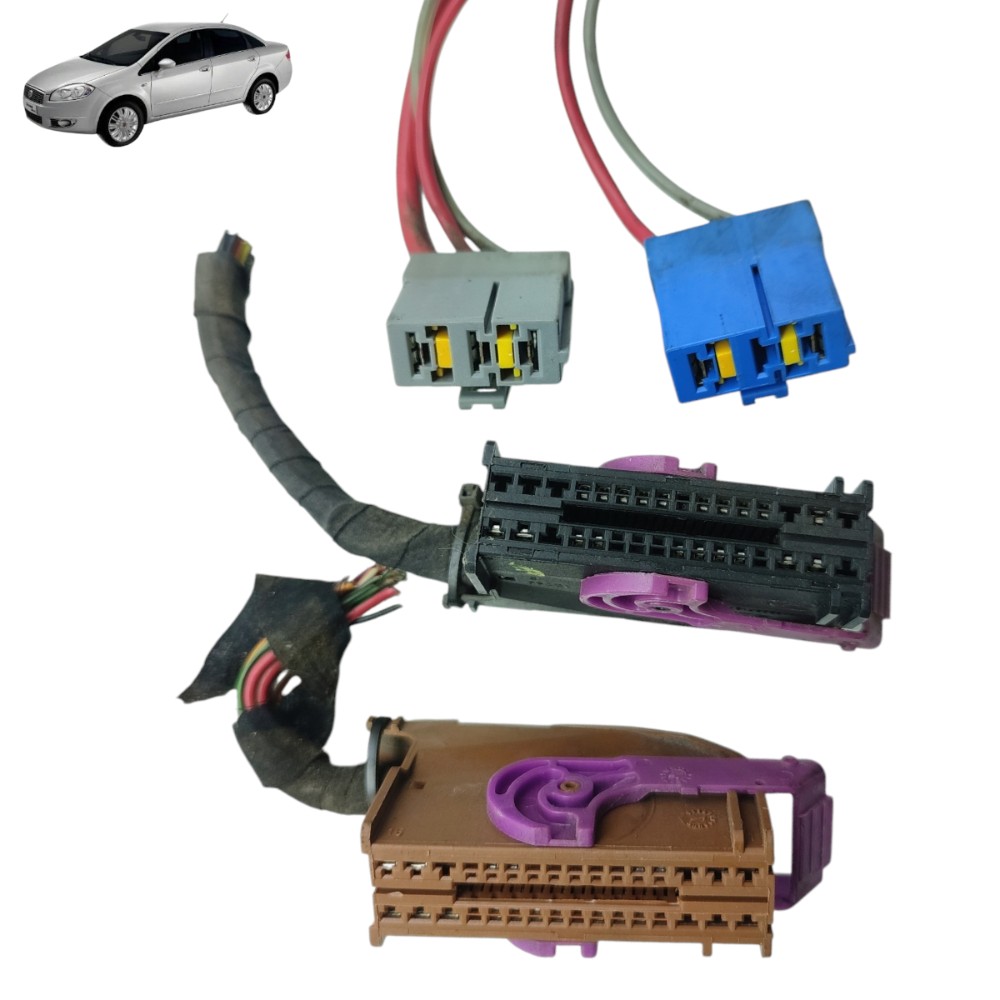 Jogo Conector Caixa Fusível Externa Fiat Linea 1.8 16v 2011 1