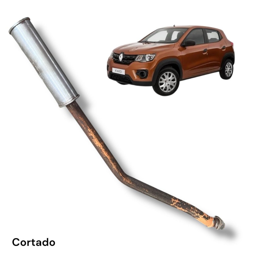 Escapamento Silencioso Intermediário Renault Kwid 2021 2017 Cinza 1