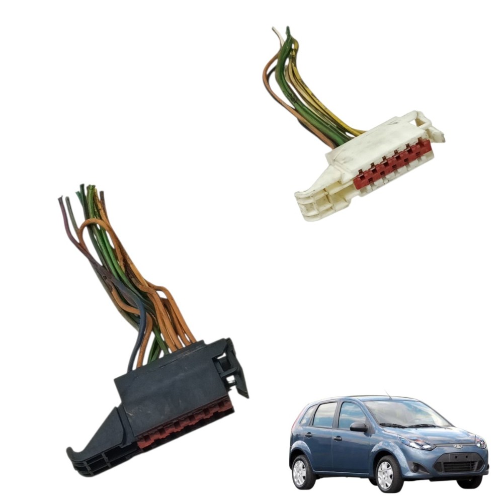 Par Plug Conector Chave Seta Limpador Ford Fiesta Hatch 2013