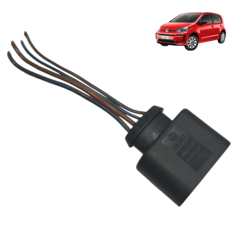 Plug Conector Fechadura Tampa Traseira Vw Up 2015 2016 2017 1