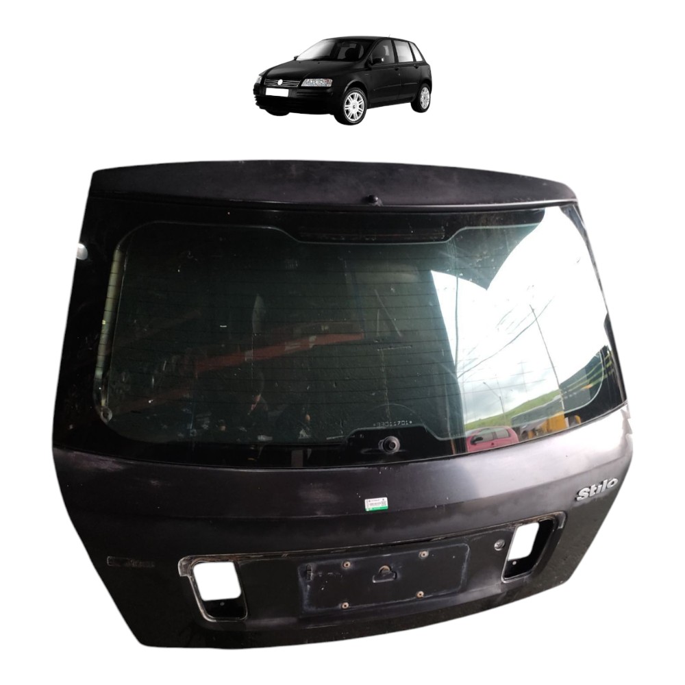 Tampa Traseira Fiat Stilo 2003 2004 2005 2006 2007 2008 2009 Preto 1