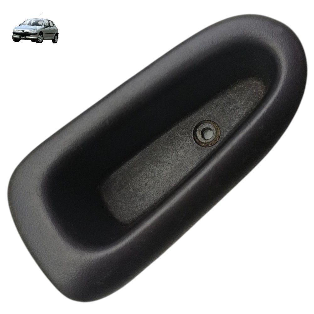 Puxador Interno Porta Traseira Esquerda Peugeot 206 2008 09 Preto Traseira 1