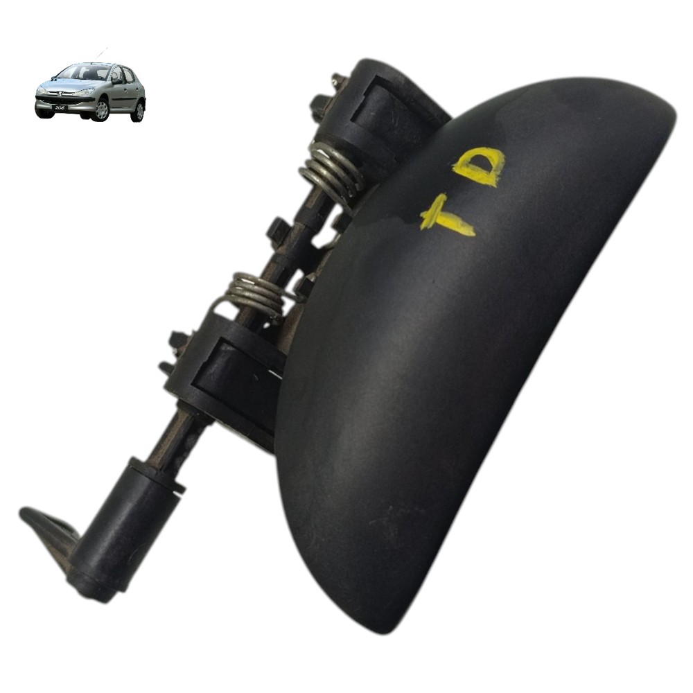 Maçaneta Externa Porta Traseira Direita Peugeot 206 2008 09 Preto Traseira 1