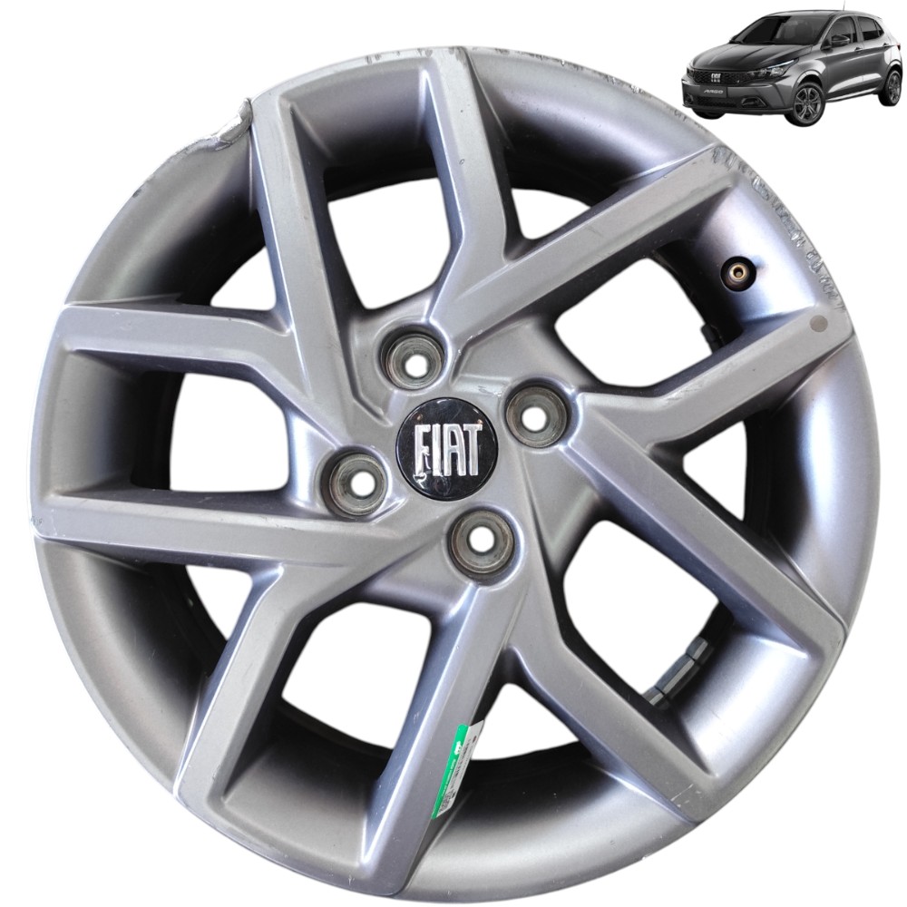 Roda Liga Leve Aro 15 4×98 Fiat Argo Cronos Pulse Reformar Grafite 1